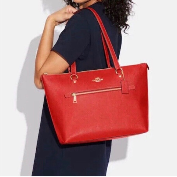 Coach Handbags - Coach Gallery Red Tote Bag